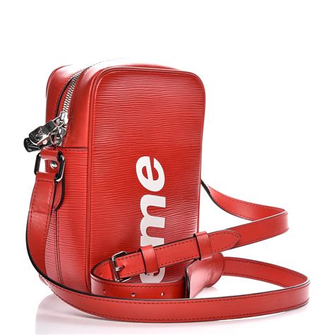 supreme lv danube pm|Louis Vuitton x Supreme Danube Epi PM Red .